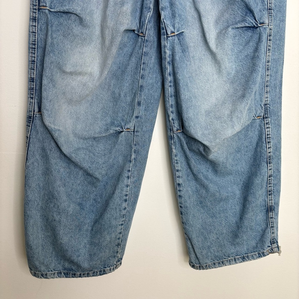 Free People Newbies Solid Slouchy Jeans Stone Wash Wide Leg Size Small Baggy Y2K - Picture 10 of 16